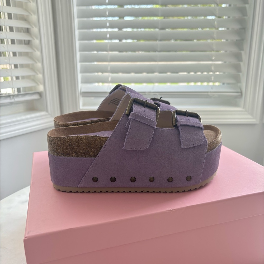 Free People Intentionally BlankPlatform Sandal Lavender size 36 New women’s - Picture 3 of 10